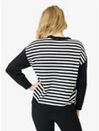 Disney Mickey & Friends Collection by Unique Vintage Black White Stripe Sweater