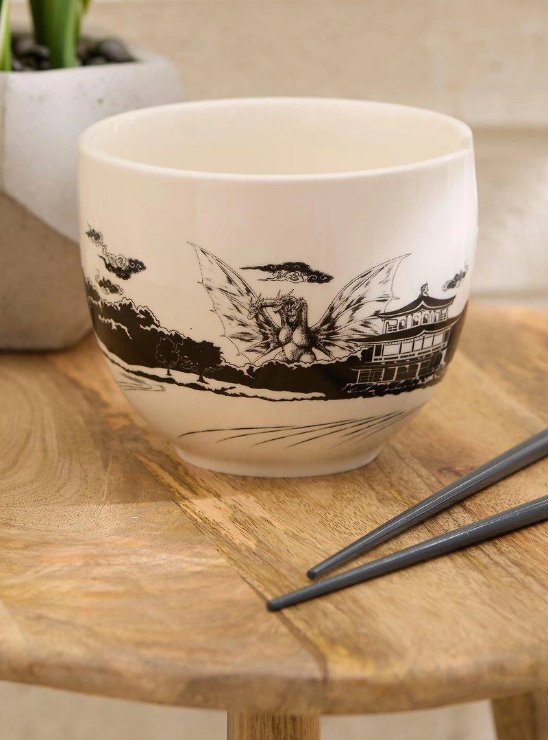 Godzilla King Ghidorah Scenic Ramen Bowl with Chopsticks - BoxLunch Exclusive