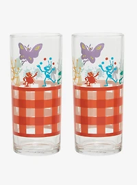 Disney Pixar A Bug's Life Gingham Glass Set — BoxLunch Exclusive