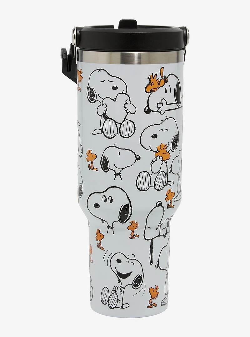 Peanuts Snoopy & Woodstock Travel Straw Tumbler