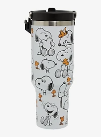 Peanuts Snoopy & Woodstock Travel Straw Tumbler