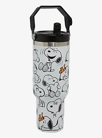 Peanuts Snoopy & Woodstock Travel Straw Tumbler
