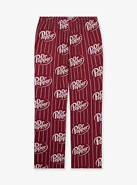 Dr. Pepper Logo Allover Print Striped Plus Sleep Pants — BoxLunch Exclusive