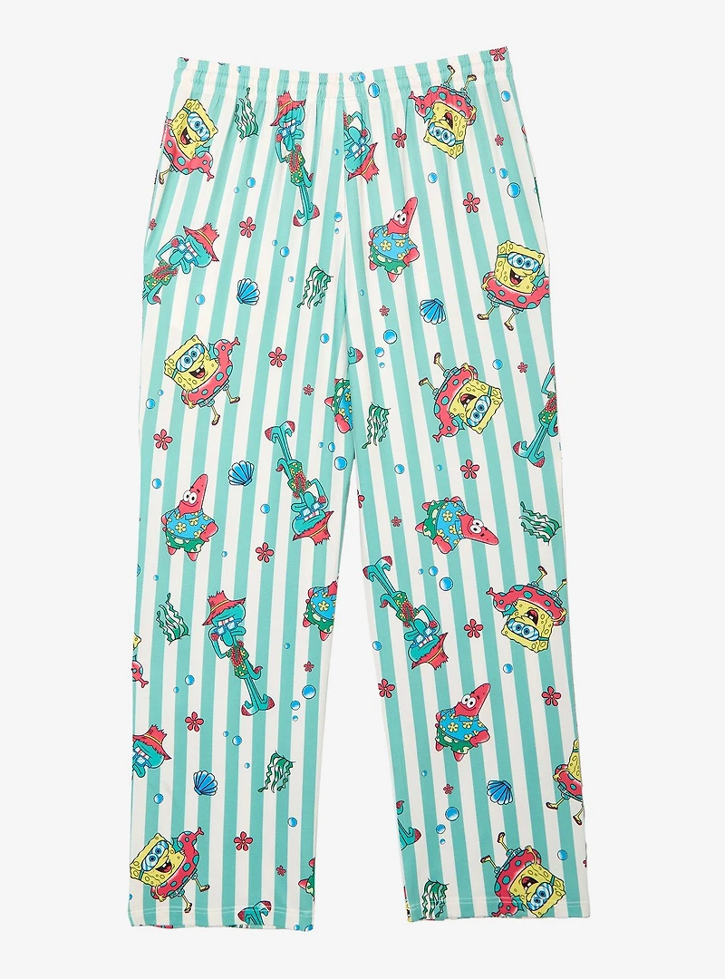 SpongeBob SquarePants Striped Allover Print Plus Sleep Pants — BoxLunch Exclusive