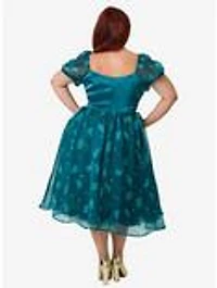Disney Fantasia Collection by Unique Vintage Plus Teal Fairies Light Up Swing Dress