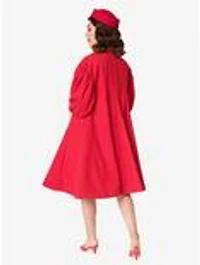 Barbie x Unique Vintage 1960s Style Red Flare Swing Coat