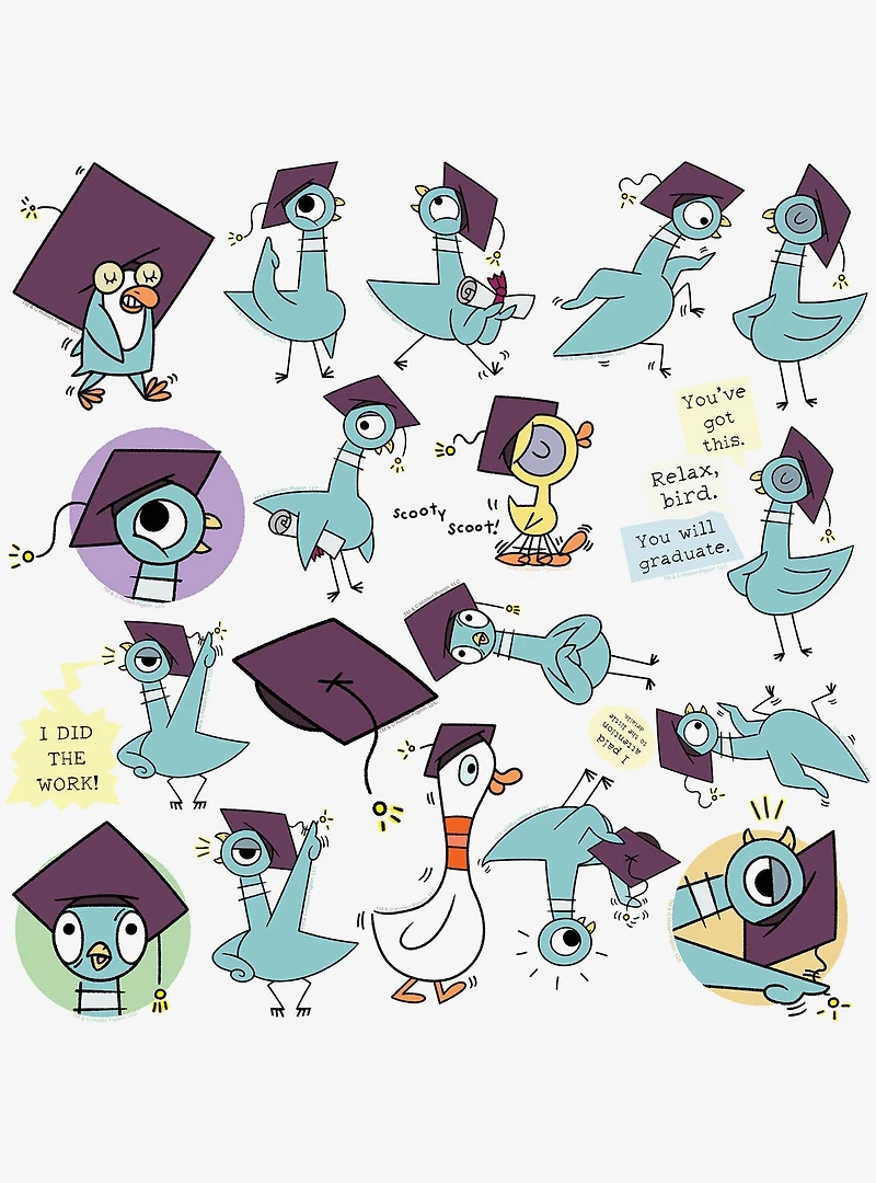 The Pigeon Graduation Celebration S Miscellaneous 100ct Sticker Pack