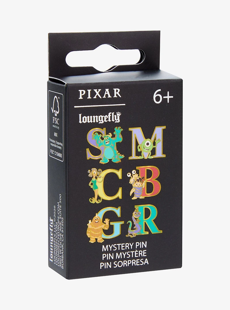 Loungefly Disney Pixar Monsters, Inc. Character Initial Blind Box Enamel Pin - BoxLunch Exclusive