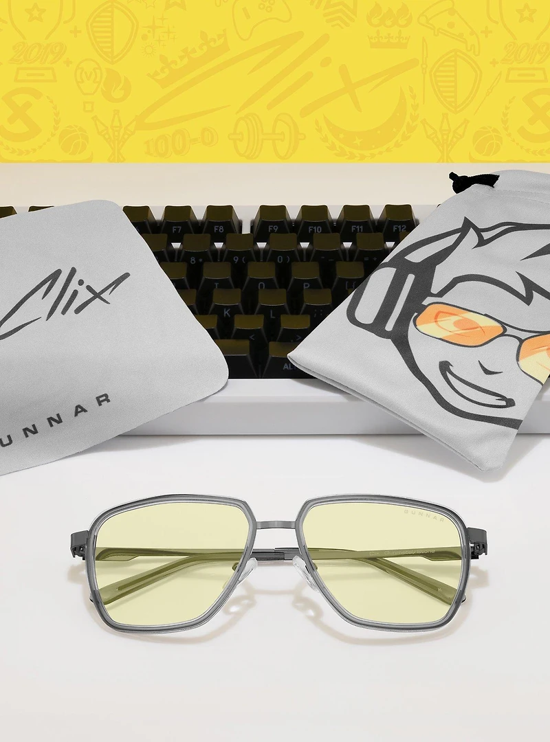 Clix x GUNNAR Clix Fortnite Computer Amber Tint Blue Light Glasses