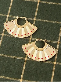 Avatar The Last Airbender X RockLove Kyoshi Warrior Fan Earrings