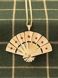 Avatar The Last Airbender X RockLove Kyoshi Warrior Fan Necklace