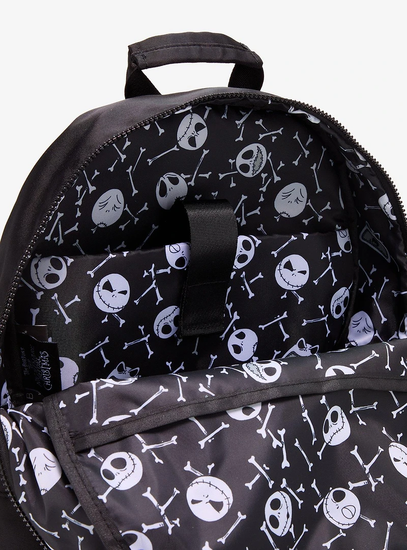 Disney The Nightmare Before Christmas Jack Skellington Allover Chenille Patches Backpack - BoxLunch Exclusive