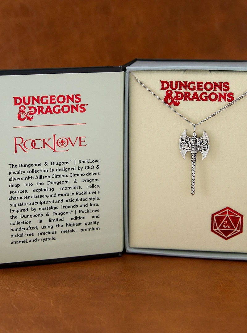 Dungeons and Dragons X RockLove Barbarian Axe Necklace