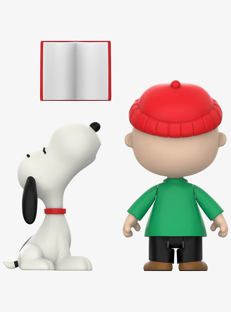 Super7 Peanuts ReAction Charlie Brown & Snoopy (Caroling) Figure Set