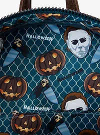 Loungefly Halloween Michael Myers Pumpkin Glow-in-the-Dark Mini Backpack with Coin Purse