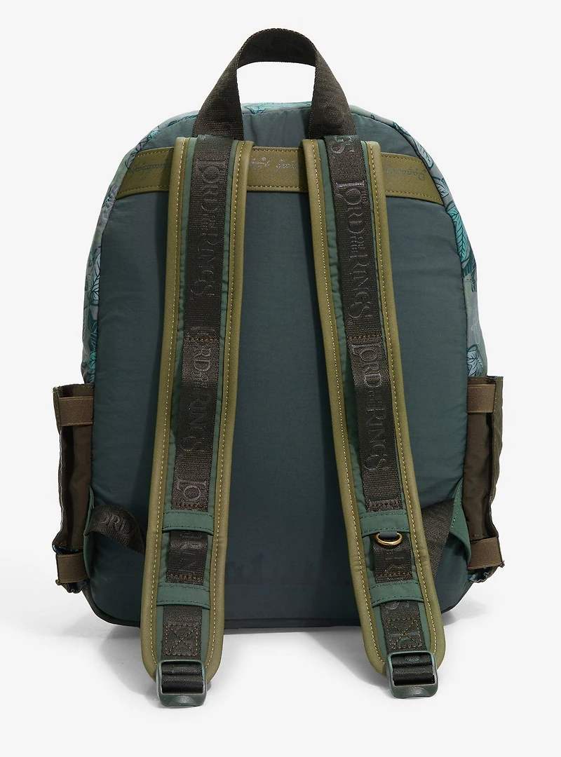 The Lord of The Rings Map Print Multi-Pocket Backpack - BoxLunch Exclusive