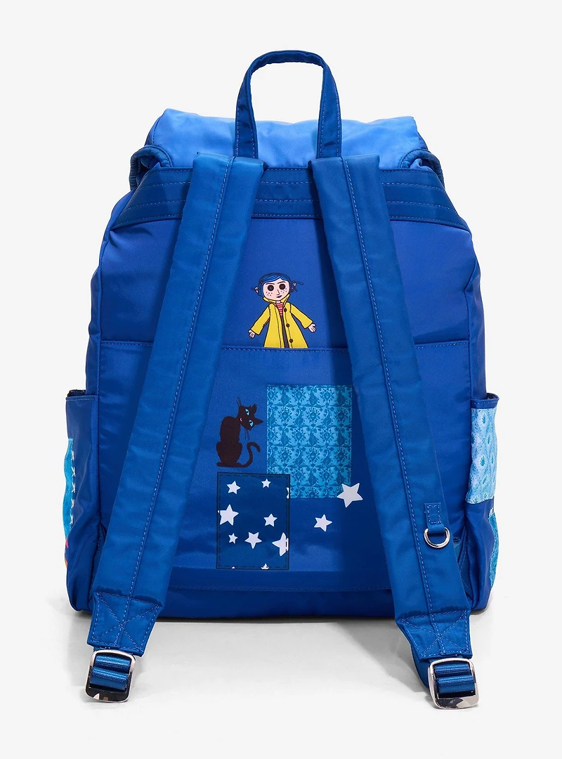 Coraline Patchwork Icons Backpack - BoxLunch Exclusive