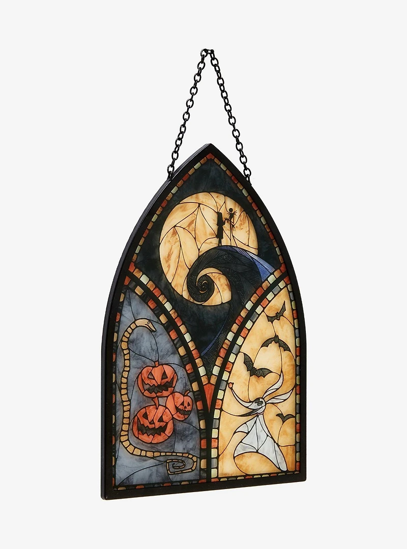 Disney The Nightmare Before Christmas Stained Glass Scene Wall Art - BoxLunch Exclusive