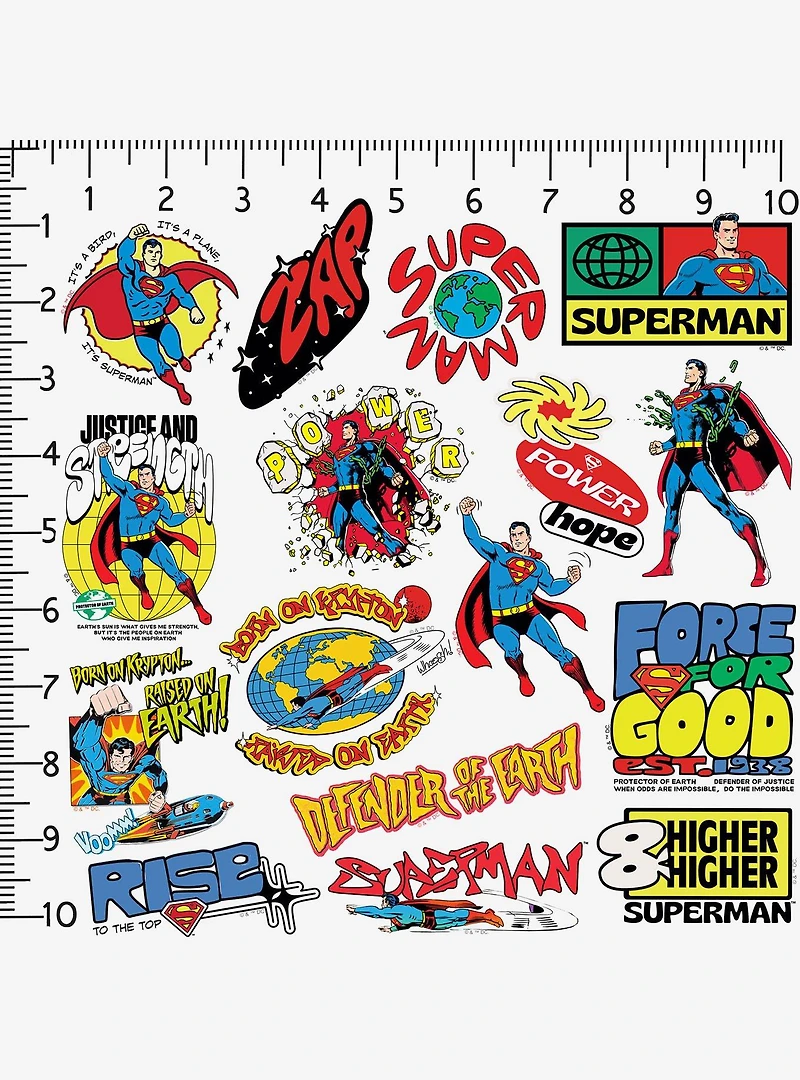 DC Comics Superman Retro Lifted Miscellaneous 100ct Sticker Pack