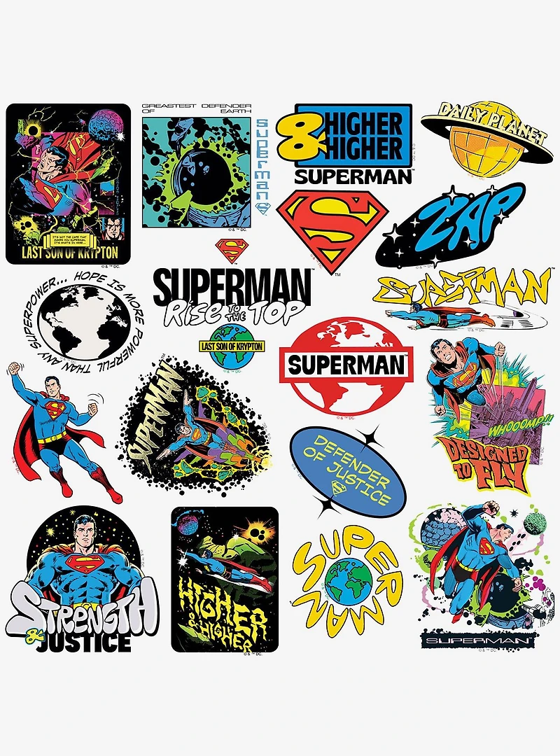 DC Comics Superman Retro Lifted Miscellaneous 100ct Sticker Pack