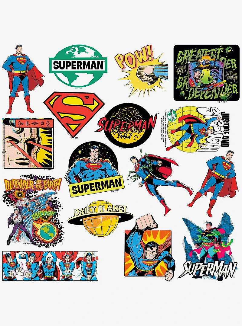 DC Comics Superman Retro Lifted Miscellaneous 100ct Sticker Pack