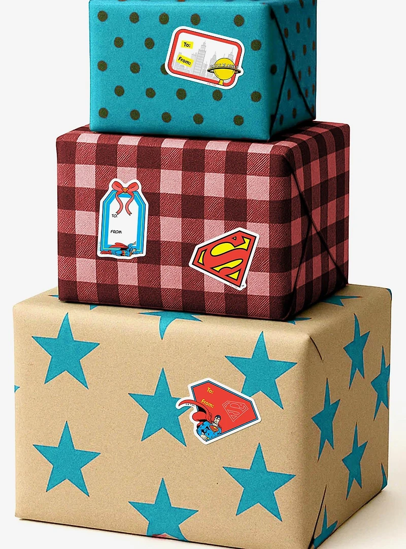 DC Comics Superman Christmas Labels Miscellaneous 100ct Sticker Pack