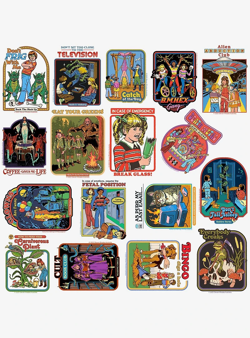 Steven Rhodes Dark Humor Miscellaneous 100ct Sticker Pack