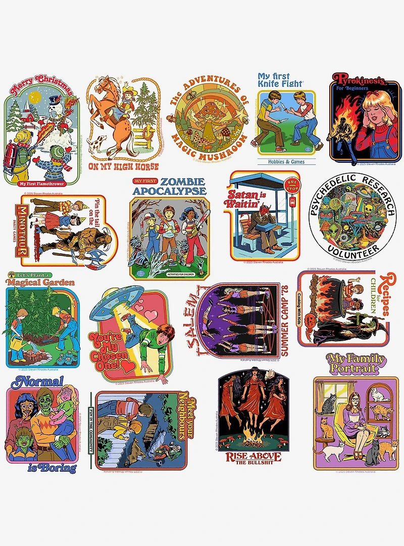 Steven Rhodes Twisted Humor Miscellaneous 100ct Sticker Pack