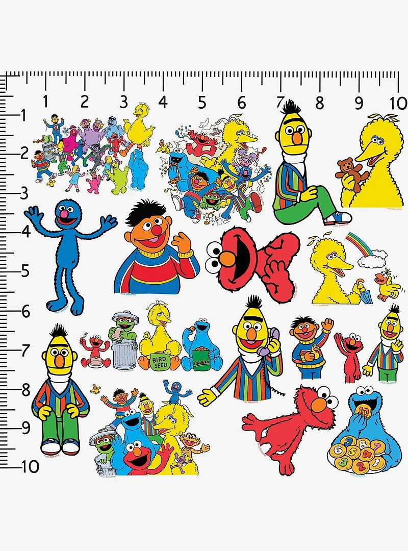 Sesame Street Vintage 1969 Miscellaneous 100ct Sticker Pack