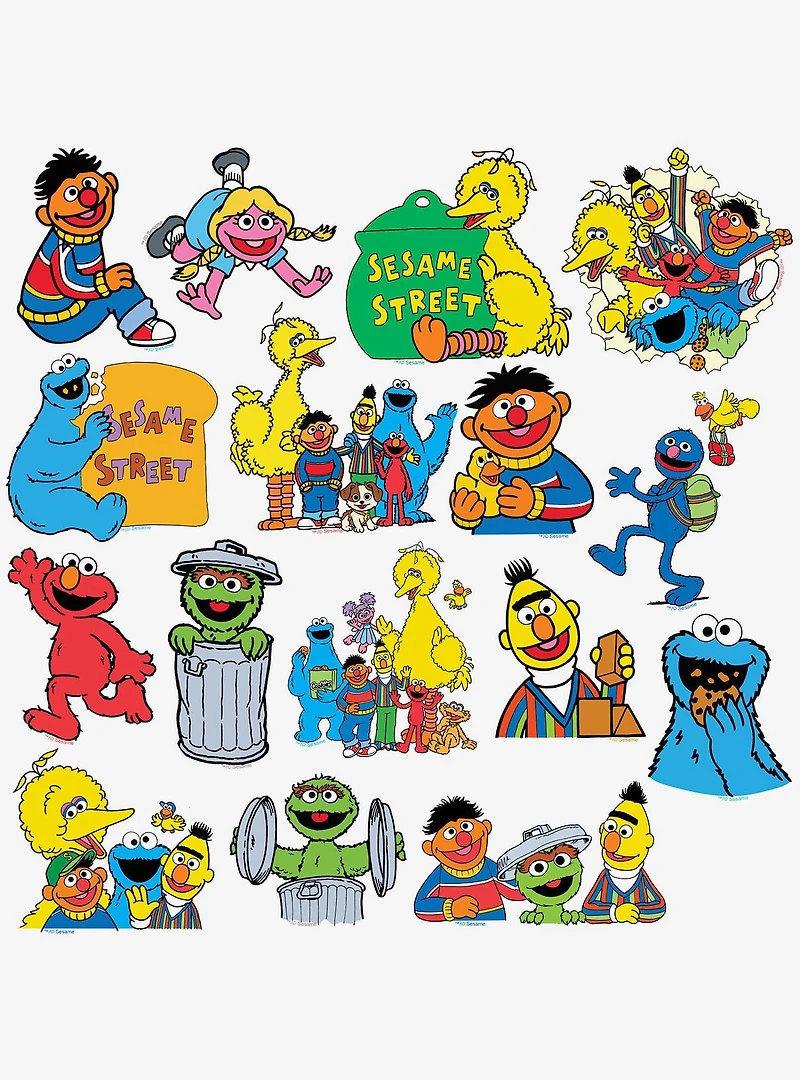 Sesame Street Vintage 1969 Miscellaneous 100ct Sticker Pack