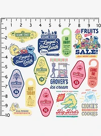 Sesame Street Vintage Signage Miscellaneous 100ct Sticker Pack