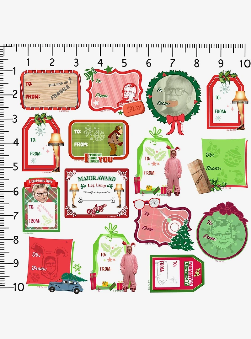 A Christmas Story Holiday Labels Miscellaneous 100ct Sticker Pack