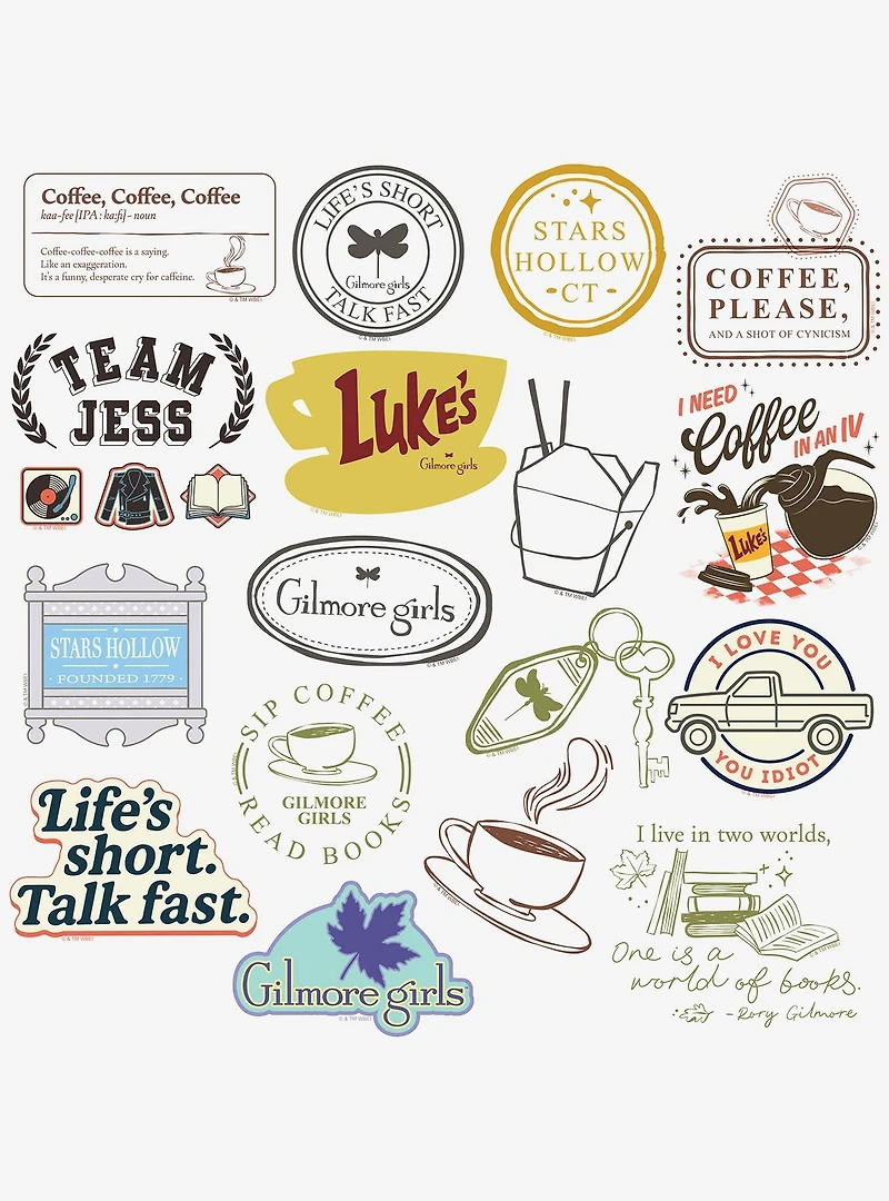 Gilmore Girls Iconic Miscellaneous 100ct Sticker Pack