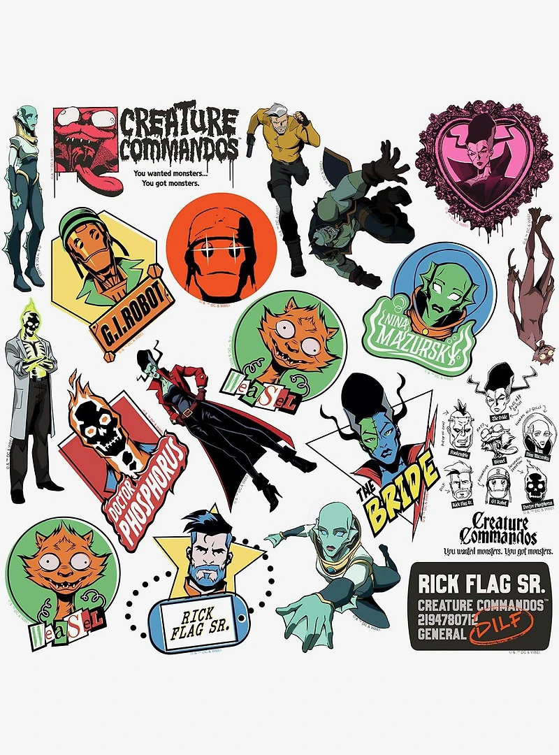 Creature Commandos: Animated Series Miscellaneous 100ct Sticker Pack