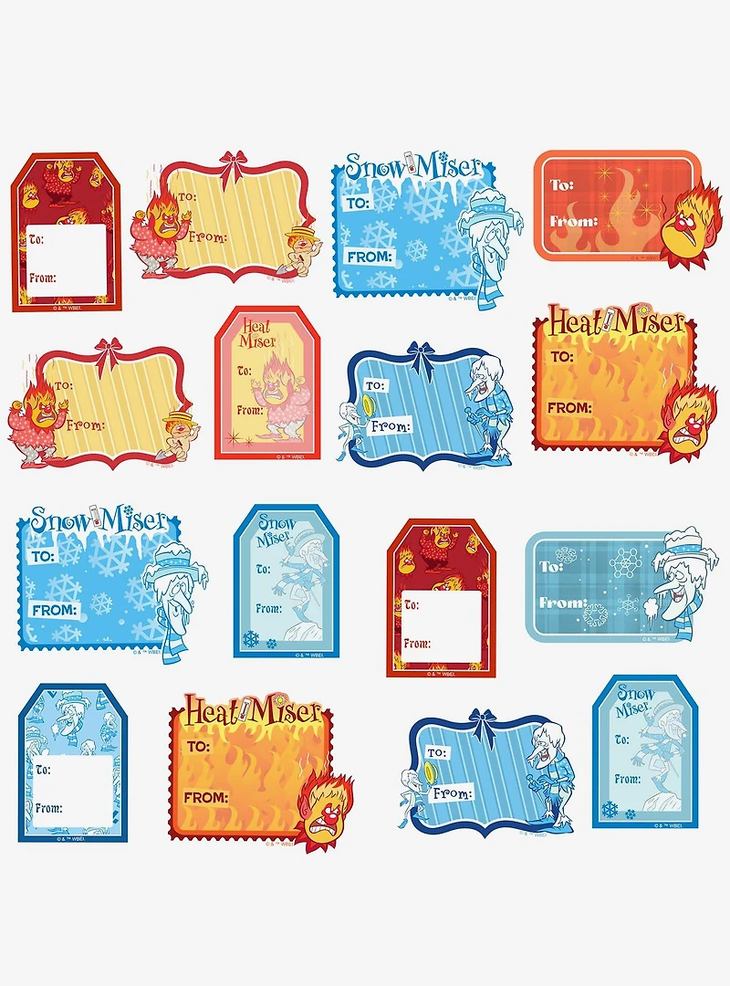 The Year Without A Santa Claus Heat Miser and Snow Miser 100ct Sticker Pack