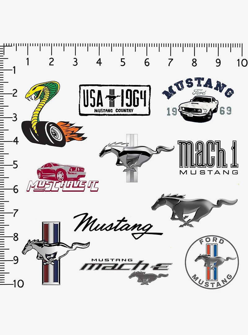 Ford Mustang Miscellaneous 100ct Sticker Pack