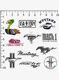 Ford Mustang Miscellaneous 100ct Sticker Pack