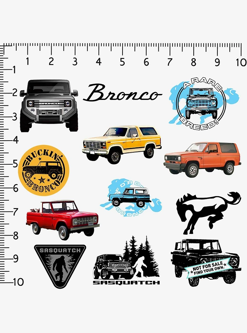 Ford Bronco Miscellaneous 100ct Sticker Pack