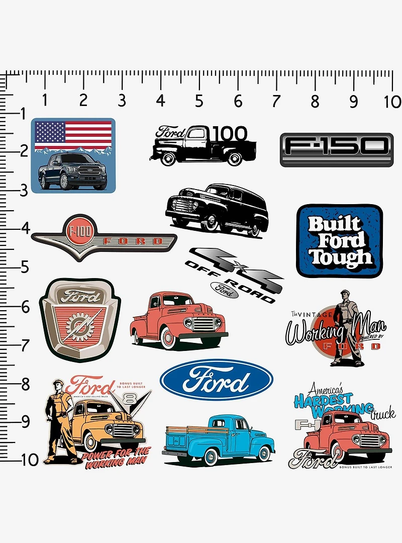 Ford Truck Miscellaneous 100ct Sticker Pack
