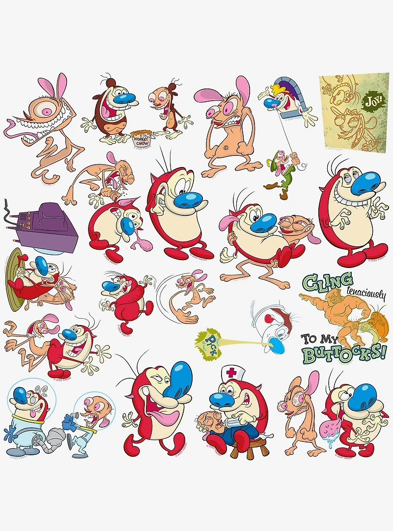 Ren and Stimpy Variety Miscellaneous 100ct Sticker Pack