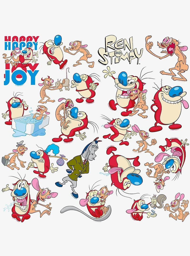 Ren and Stimpy Variety Miscellaneous 100ct Sticker Pack