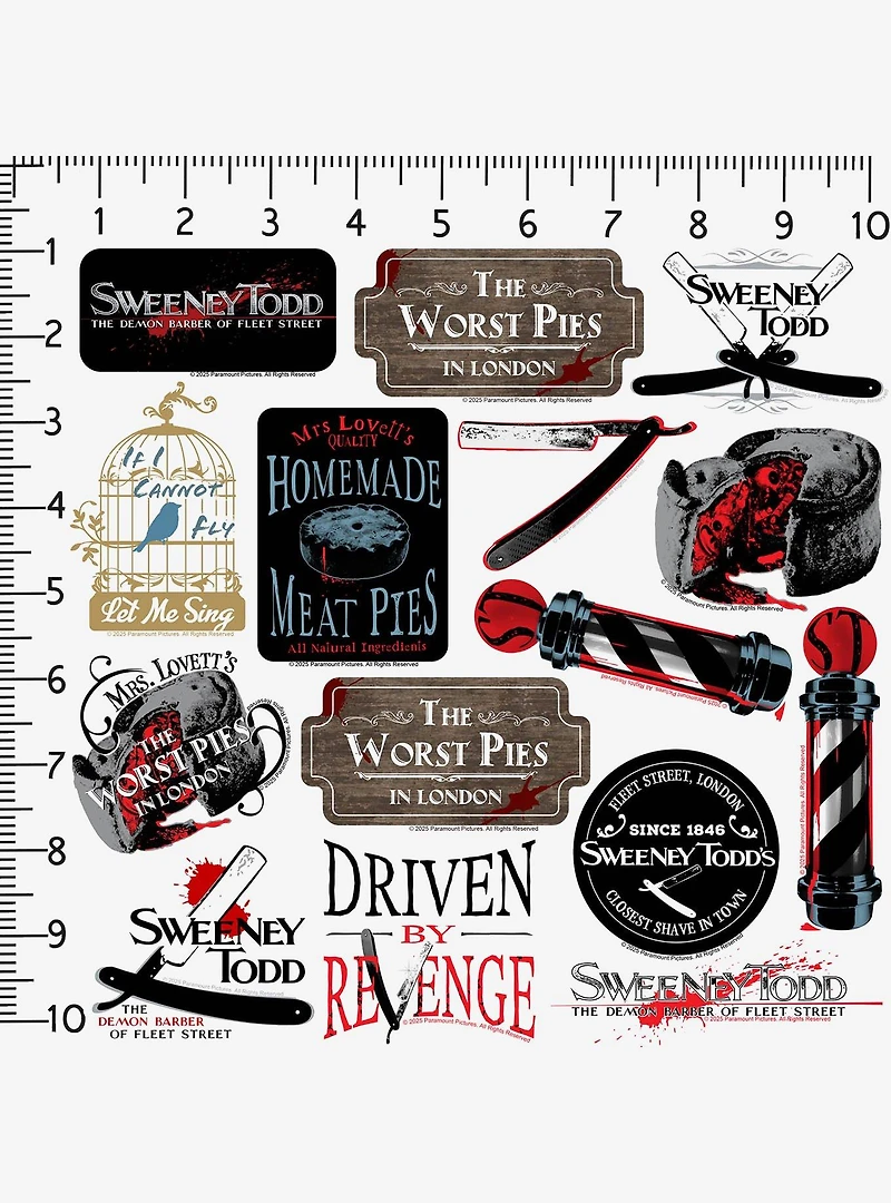 Sweeney Todd Variety Miscellaneous 100ct Sticker Pack