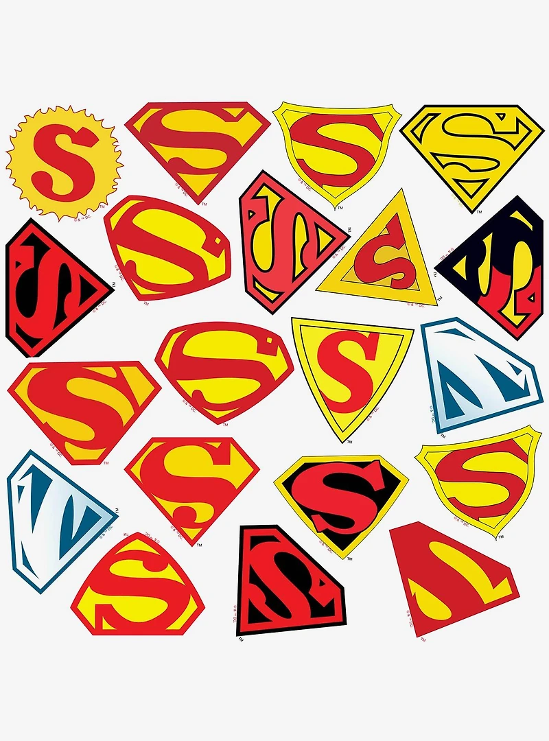 DC Comics Superman Logo Evolutions Miscellaneous 100ct Sticker Pack