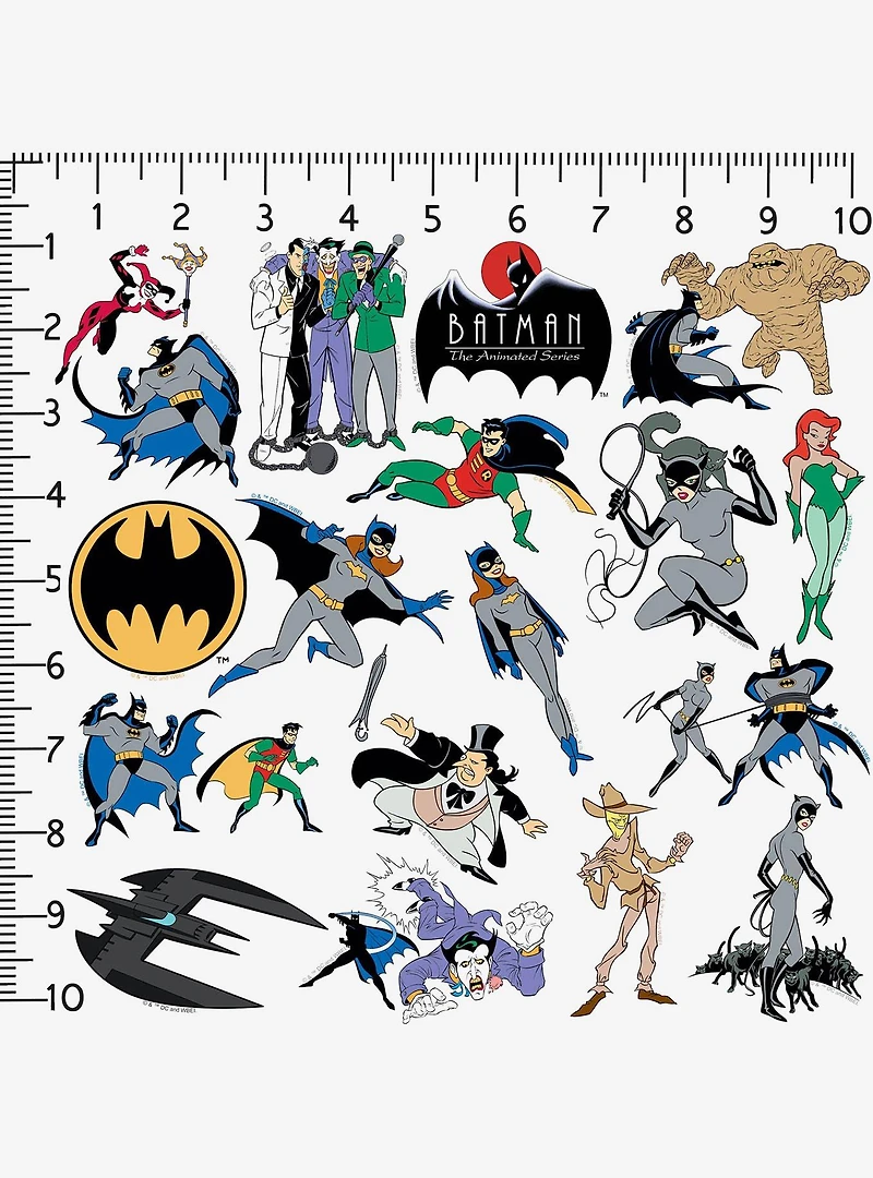 DC Comics Batman The Animated Series Miscellaneous 100ct Sticker Pack