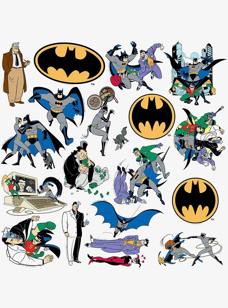 DC Comics Batman The Animated Series Miscellaneous 100ct Sticker Pack