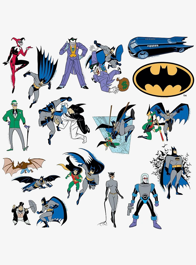 DC Comics Batman The Animated Series Miscellaneous 100ct Sticker Pack