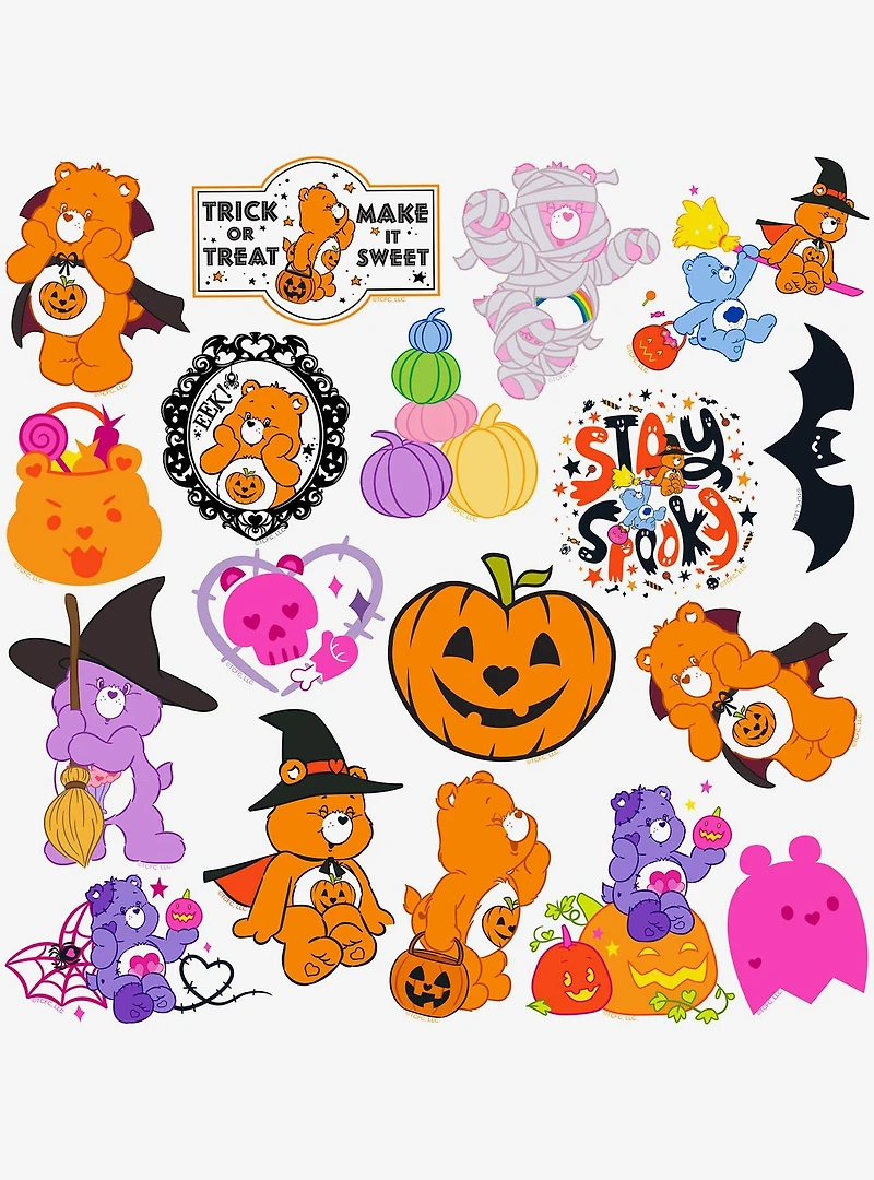 Care Bears Halloween Classic Miscellaneous 100ct Sticker Pack