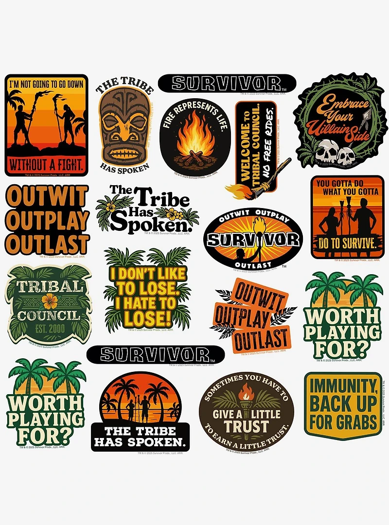 Survivor Iconic Quotes Miscellaneous 100ct Sticker Pack