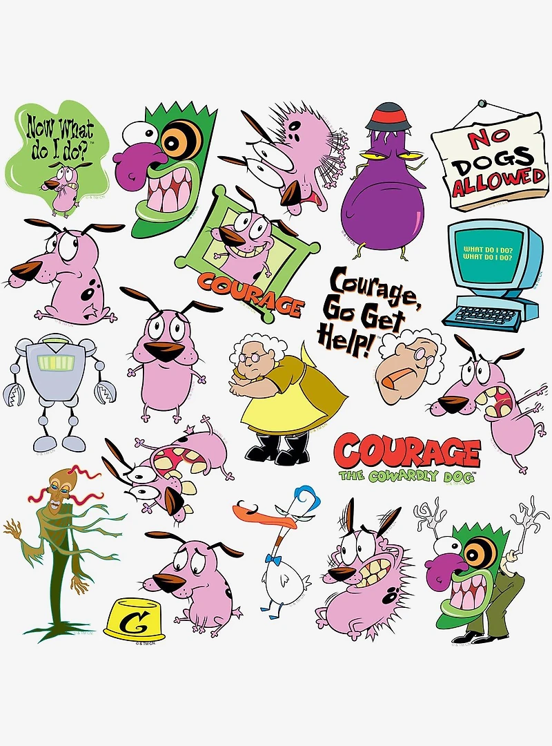 Courage The Cowardly Dog Miscellaneous 100ct Sticker Pack