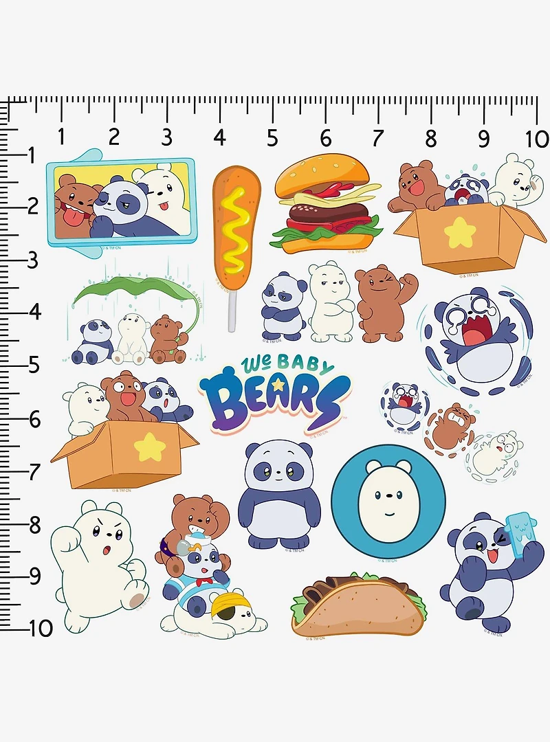 We Bare Bears Miscellaneous 100ct Sticker Pack